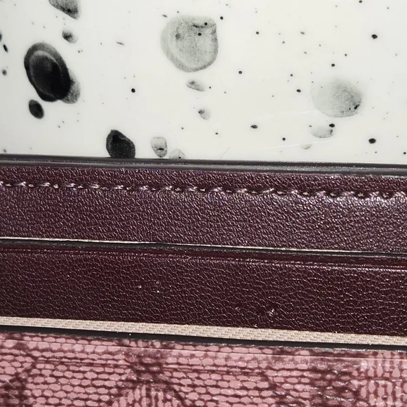 Kate Spade New York Signature Spade Flower Small Slim Card Holder (Grenache Mult - Picture 2 of 5